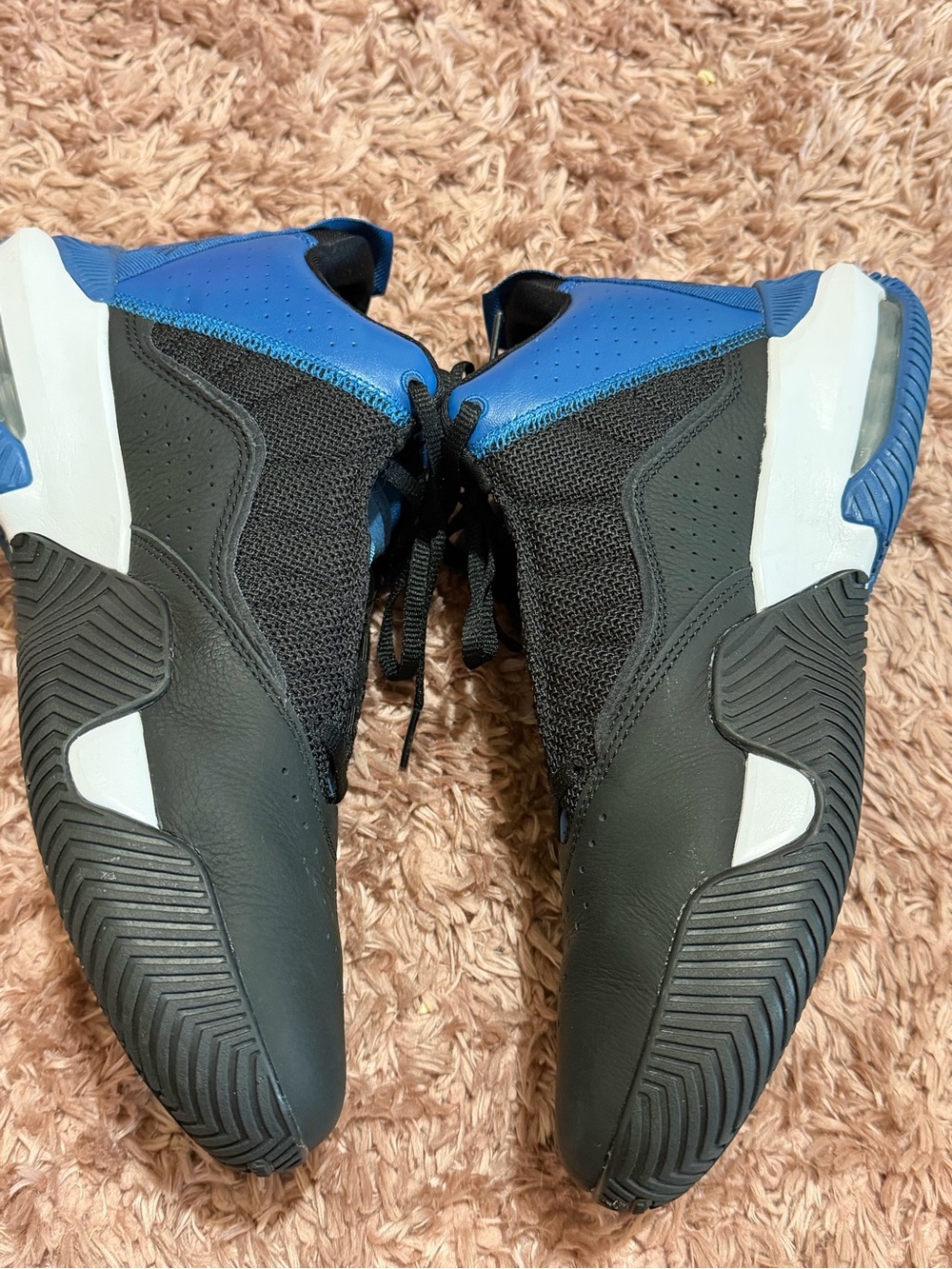 Jordan Men's Black and Royal Blue Stay loyal Sneakers - Picture 2 of 6